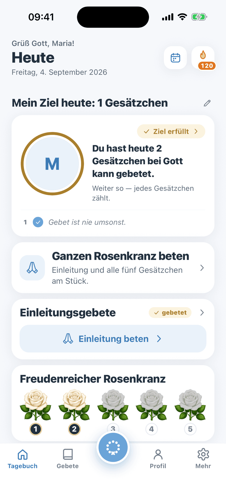 Farbwelt Blau, heller Modus